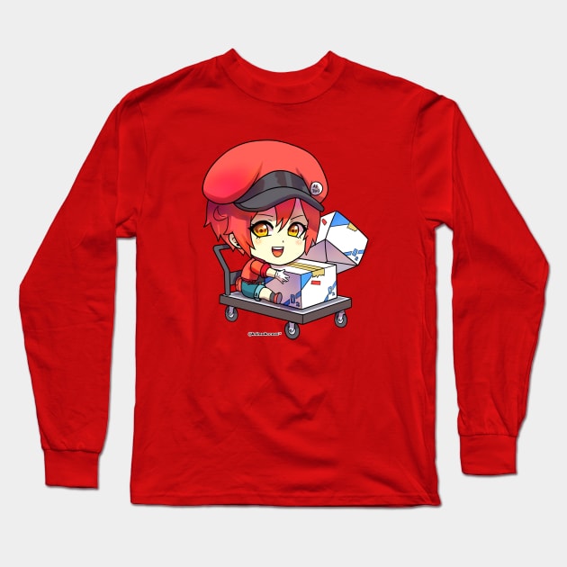 Hataraku Saibou: Cells at Work - Red Blood Cell Long Sleeve T-Shirt by Anime Access